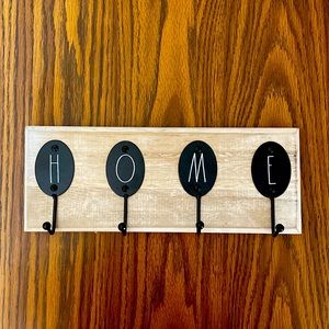 Rae Dunn wall hanging with hooks for keys